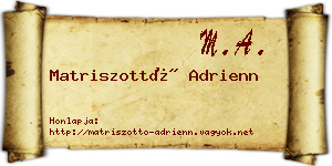 Matriszottó Adrienn névjegykártya